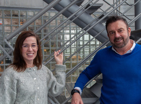 Lauren en Antonie, sectiebestuur Transavia